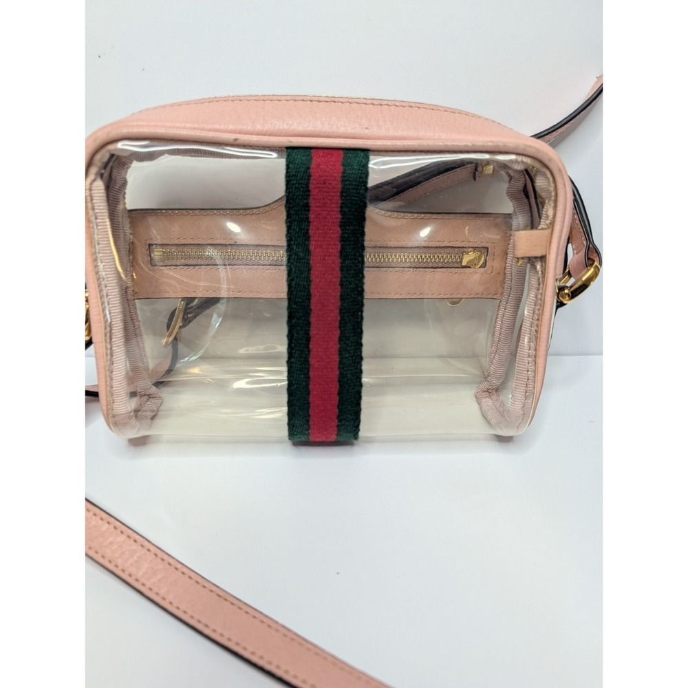 Gucci Ophidia Mini Bag Clear Vinyl Purse Crossbody Shoulder Stadium Bag - Picture 3 of 15